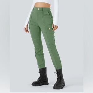 HALARA High Waist Green Skinny Cargo Super Stretch